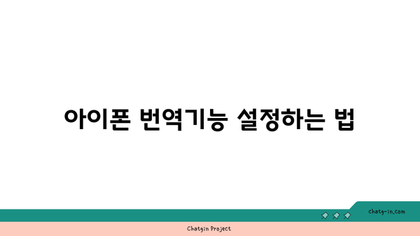 아이폰 번역기능 활용하기| 5가지 팁과 꿀팁 | 아이폰, 번역, 앱 사용법