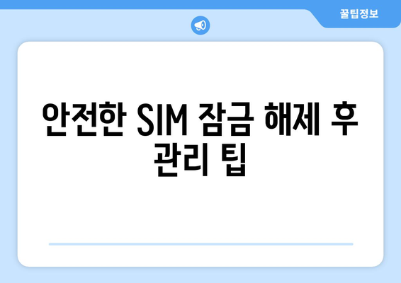 아이폰 SIM 잠금 해제 방법| 자세한 가이드와 팁 | 아이폰, SIM 잠금, 해결책