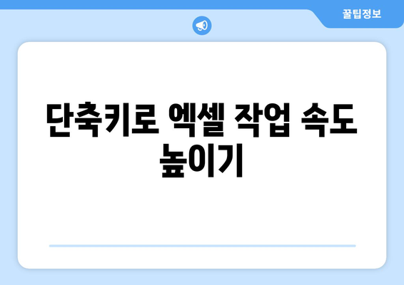 엑셀 기호 단축키 활용 가이드 | 생산성 향상, 효율적인 작업, 엑셀 팁