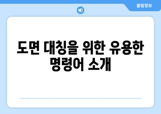 오토캐드 대칭 도면 작성 방법과 팁 | 오토캐드, 도면, 설계"