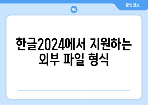 한글2024 파일 형식 지원 완벽 정리! 가이드 | 한글2024, 파일 형식, 호환성