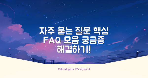 자주 묻는 질문